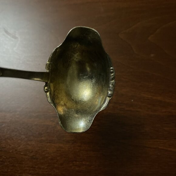 Antique Madsen & T Baagoe Electroplate Silver Danish Gravy Sauce Ladle 5.5” - Picture 7 of 14